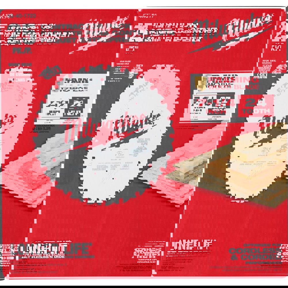 Wet & Dry-Cut Saw Blades; Blade Diameter (Inch): 7-1/4 ; Blade Material: Carbide ; Blade Thickness (Decimal Inch): 0.3000 ; Arbor Hole Diameter (Inch): 5/8 ; Number of Teeth: 24 ; Application: Cutting; Framing; Woodworking